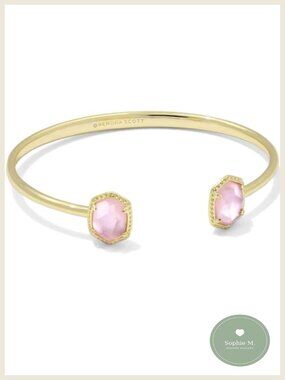 Kendra Scott Daphne Frame Cuff Bracelet Brass Adjustable Pinch Cuff